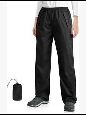 Lightweight Waterproof Rain Pants Women's Outdoor Hiking Golf Windproof Packable